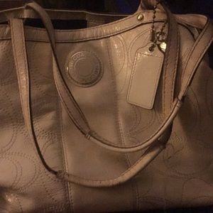 Off white Coach purse med/large